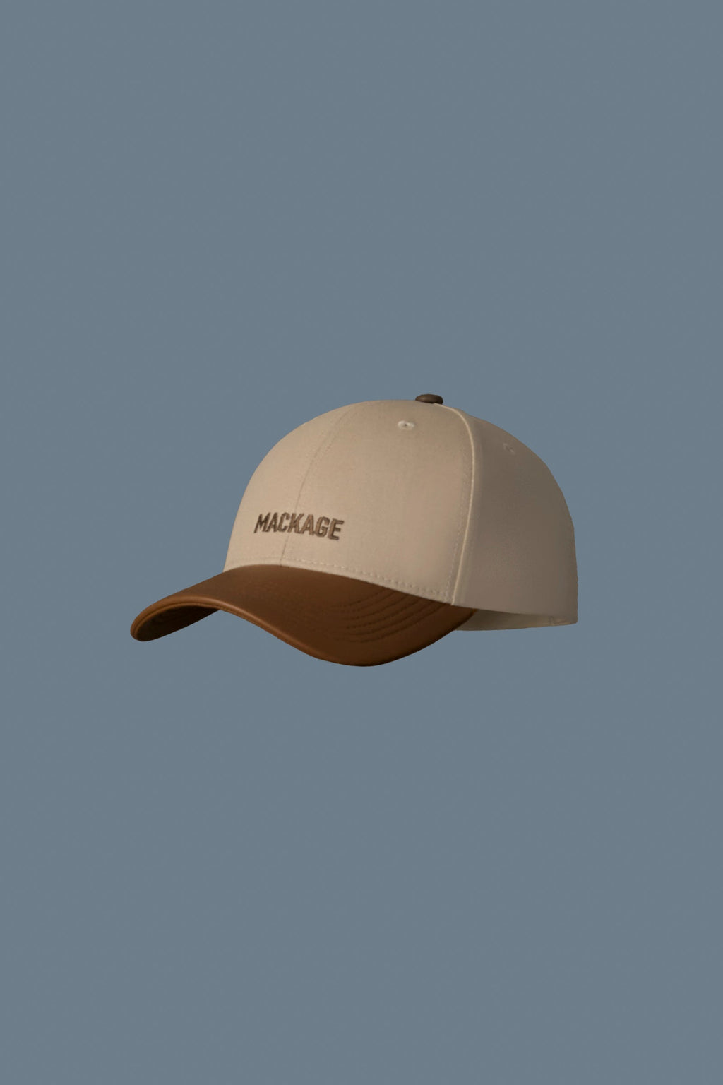 ANDERSON-NV Cotton Canvas Cap with Leather Brim