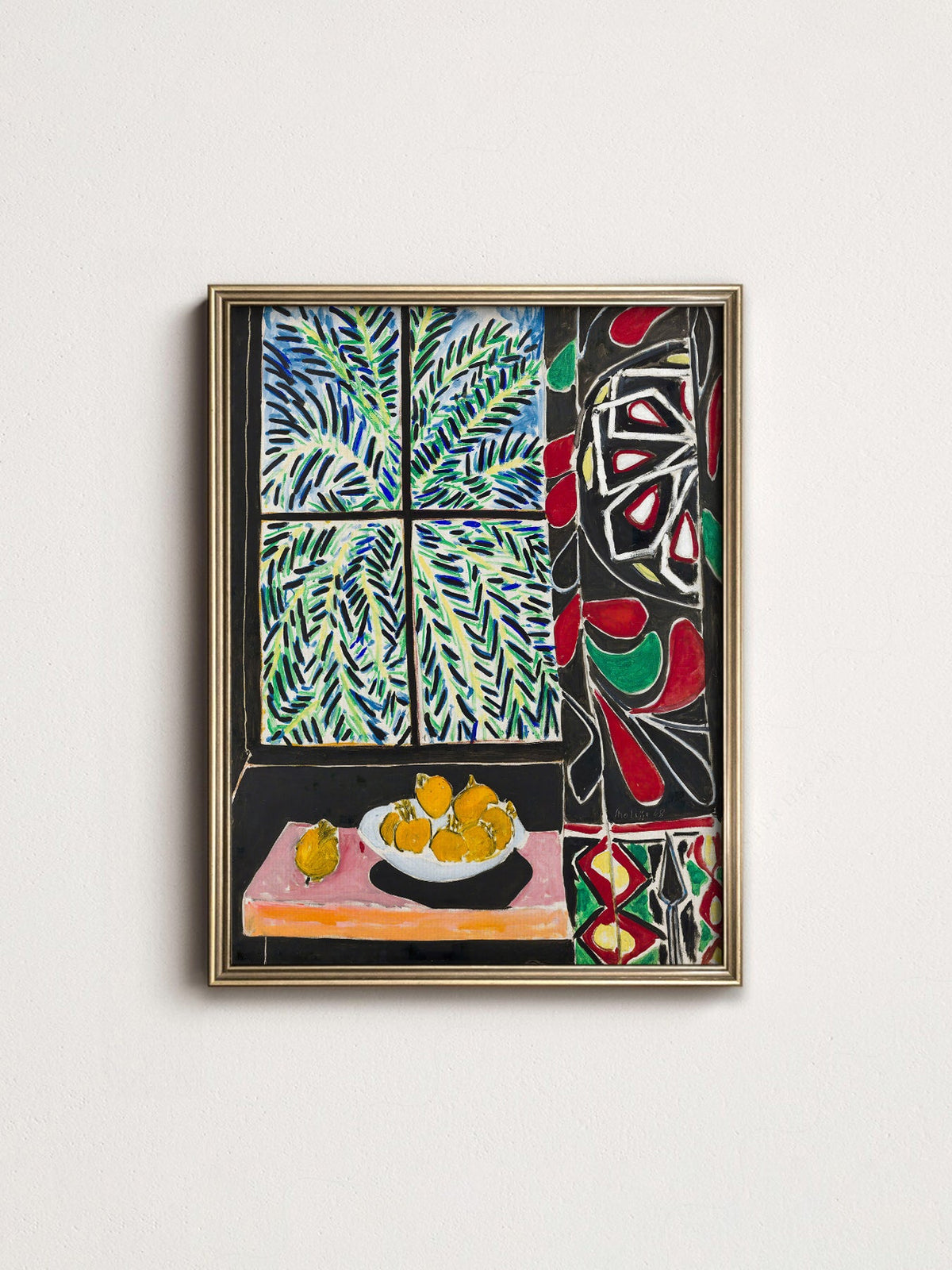 Henri Matisse Interior with Egyptian Curtain Print – Colorful Wall Art