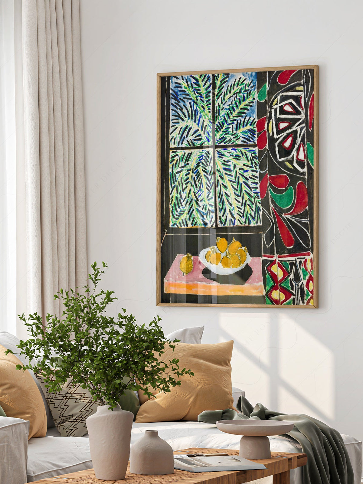 Henri Matisse Interior with Egyptian Curtain Print – Colorful Wall Art