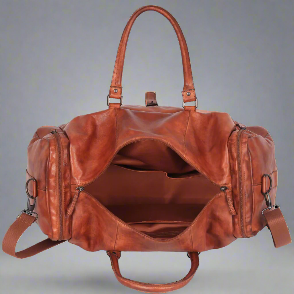 Sac de voyage en cuir MET à 5 poches