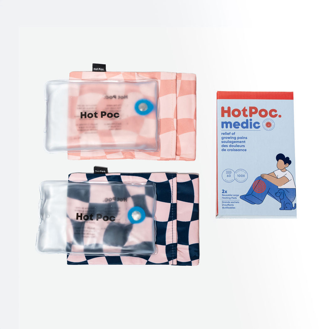 Sac chauffant réutilisable HotPoc medic pour enfants — Paquet de 2 avec pochettes