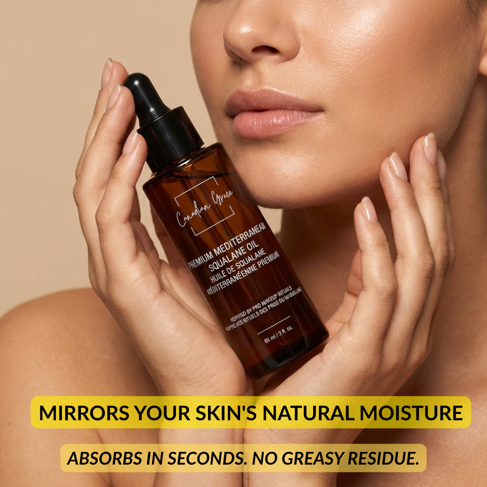 Canadian Grace Premium Mediterranean Squalane Oil | Pre-Makeup Ritual Oil for Smooth, Hydrated Skin