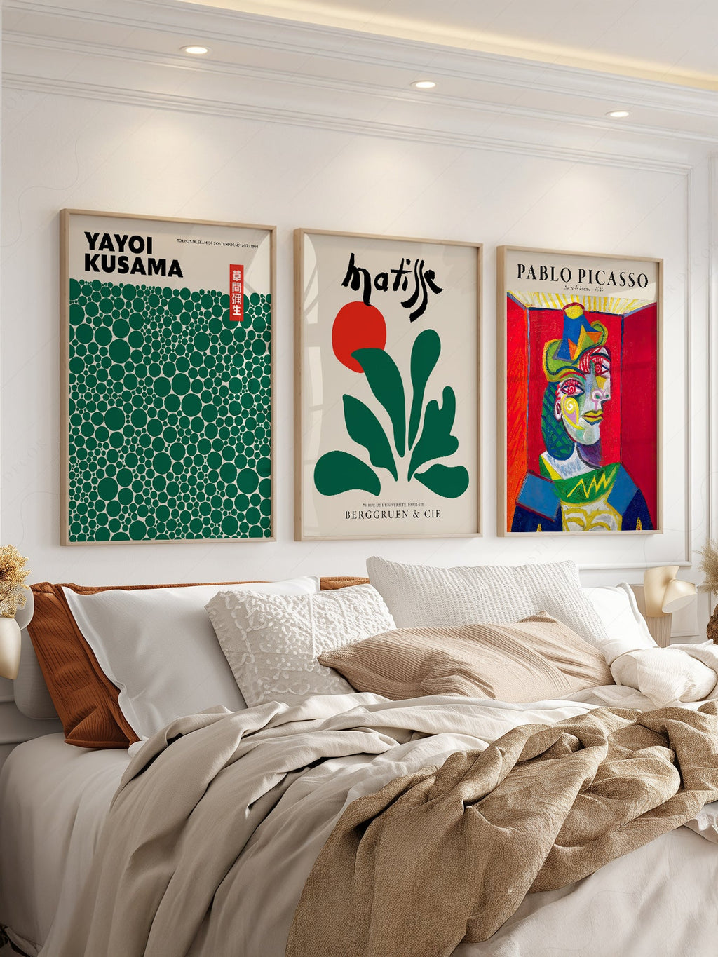 Matisse Kusama Picasso Gallery Wall Set of 3 – Modern Art Prints