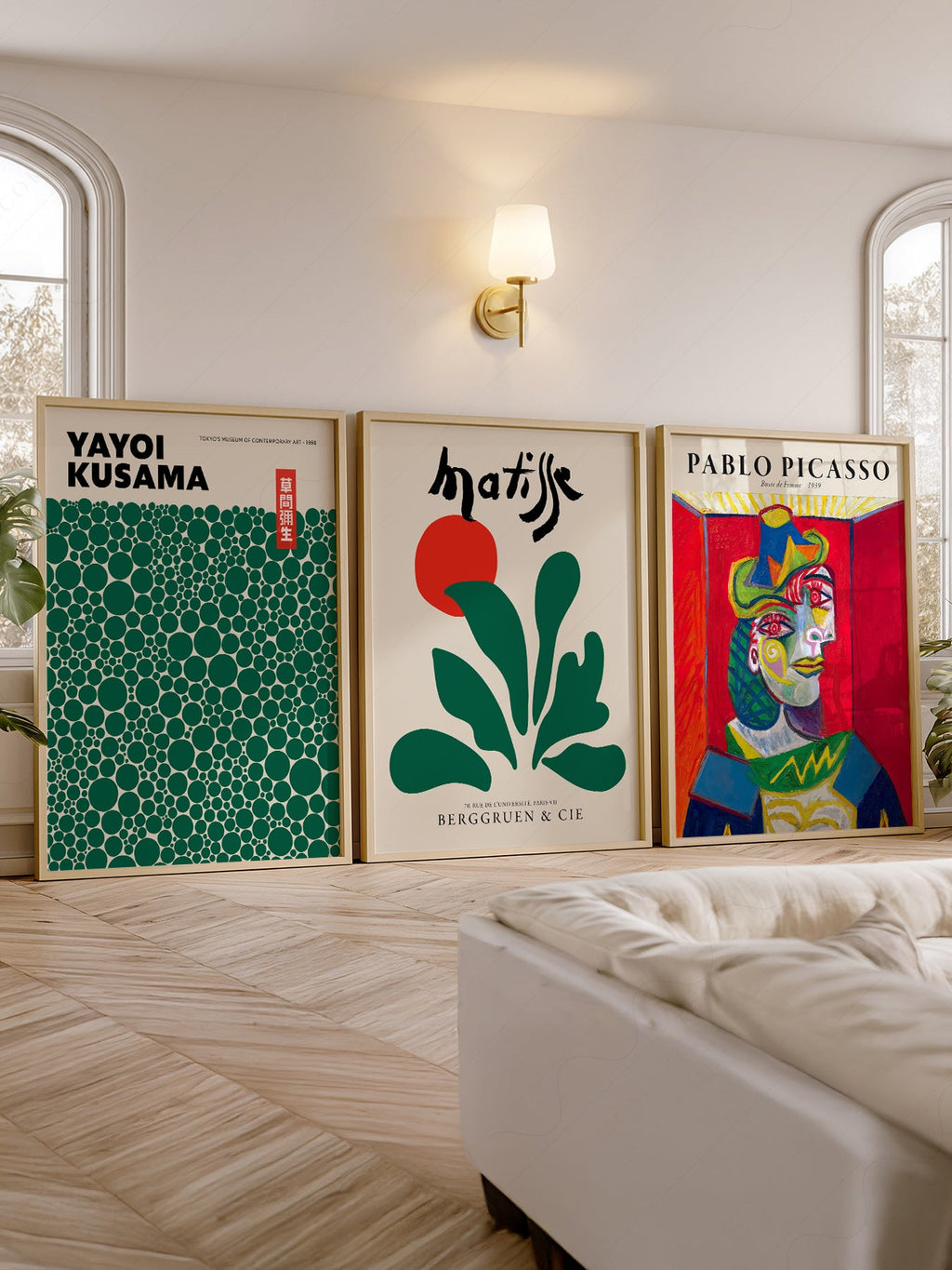 Matisse Kusama Picasso Gallery Wall Set of 3 – Modern Art Prints