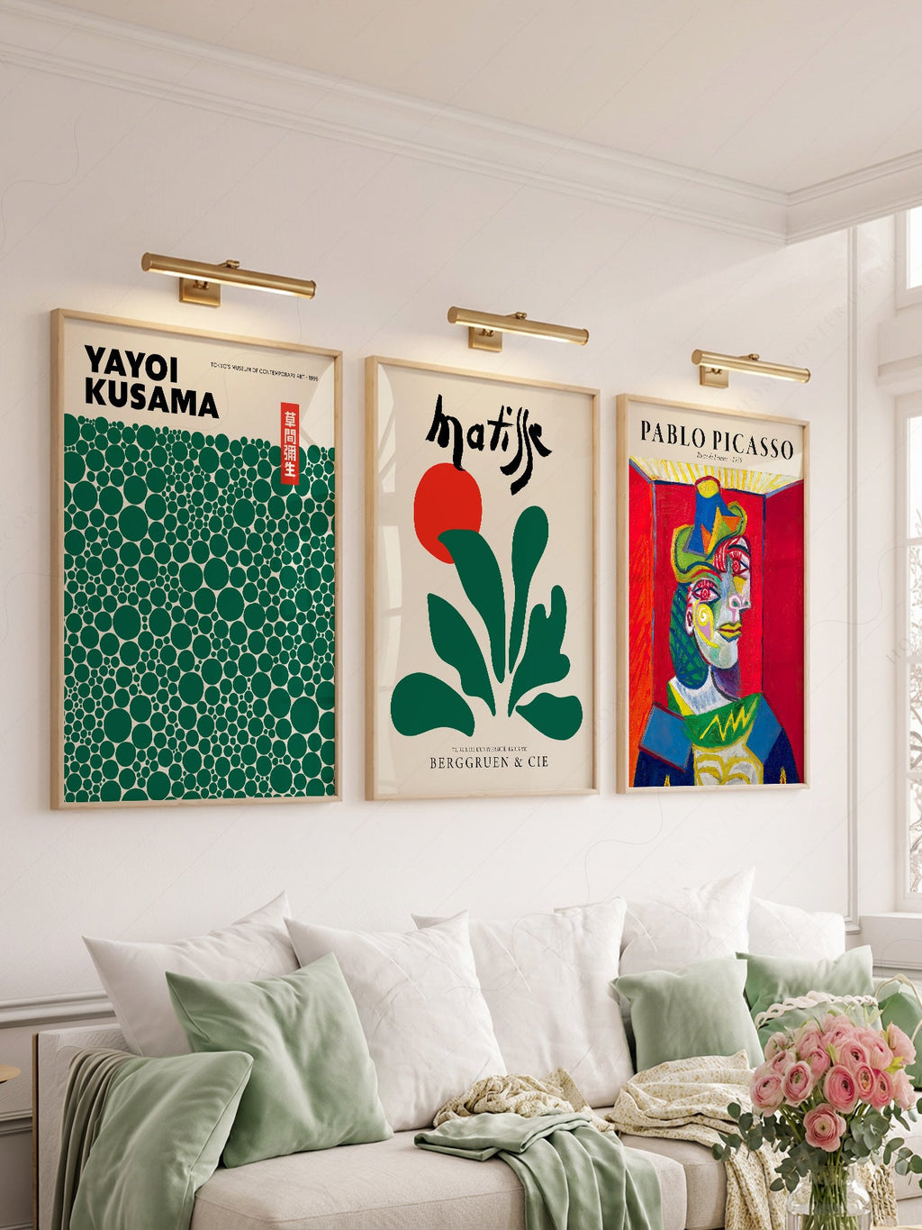 Matisse Kusama Picasso Gallery Wall Set of 3 – Modern Art Prints