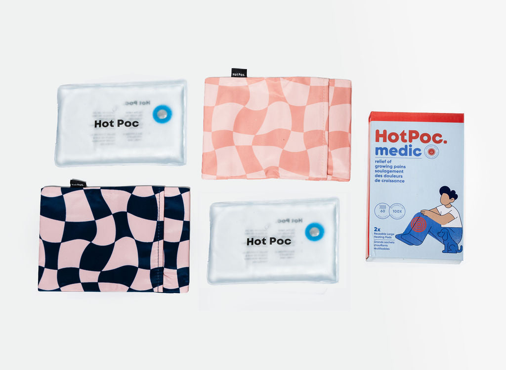 Sac chauffant réutilisable HotPoc medic pour enfants — Paquet de 2 avec pochettes