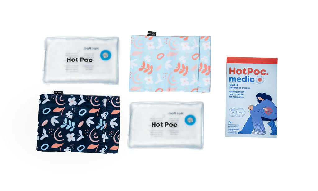 Sac chauffant réutilisable et écologique Hot Poc medic (paquet de 2) – Thérapie thermique naturelle pour les crampes et le soulagement menstruel