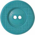 Elan ; bouton à 2 trous, turquoise, 15 mm