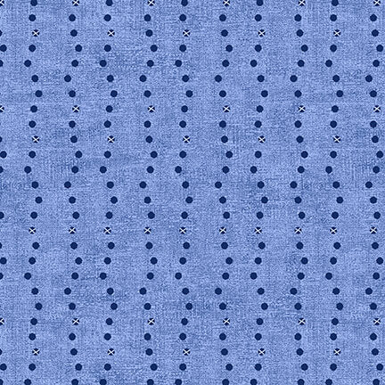 Stof - Basically - 4512-830 - Lignes pointillées bleu clair
