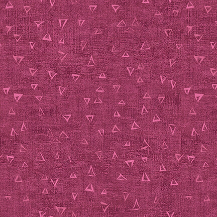 Stof - Basically - 4512-846 - Triangles flottants fuchsia
