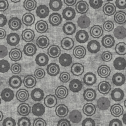 Stof - Basically - 4512-856 Gris - Cercles