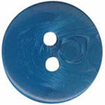 Elan ; Bouton 2 trous, turquoise, 18 mm