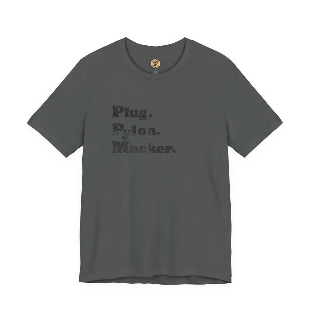 Plug Pylon Mucker T-Shirt - Hockey Hard Worker - Blue Collar Hockey - Maple Stick Hockey - True Fan Gift