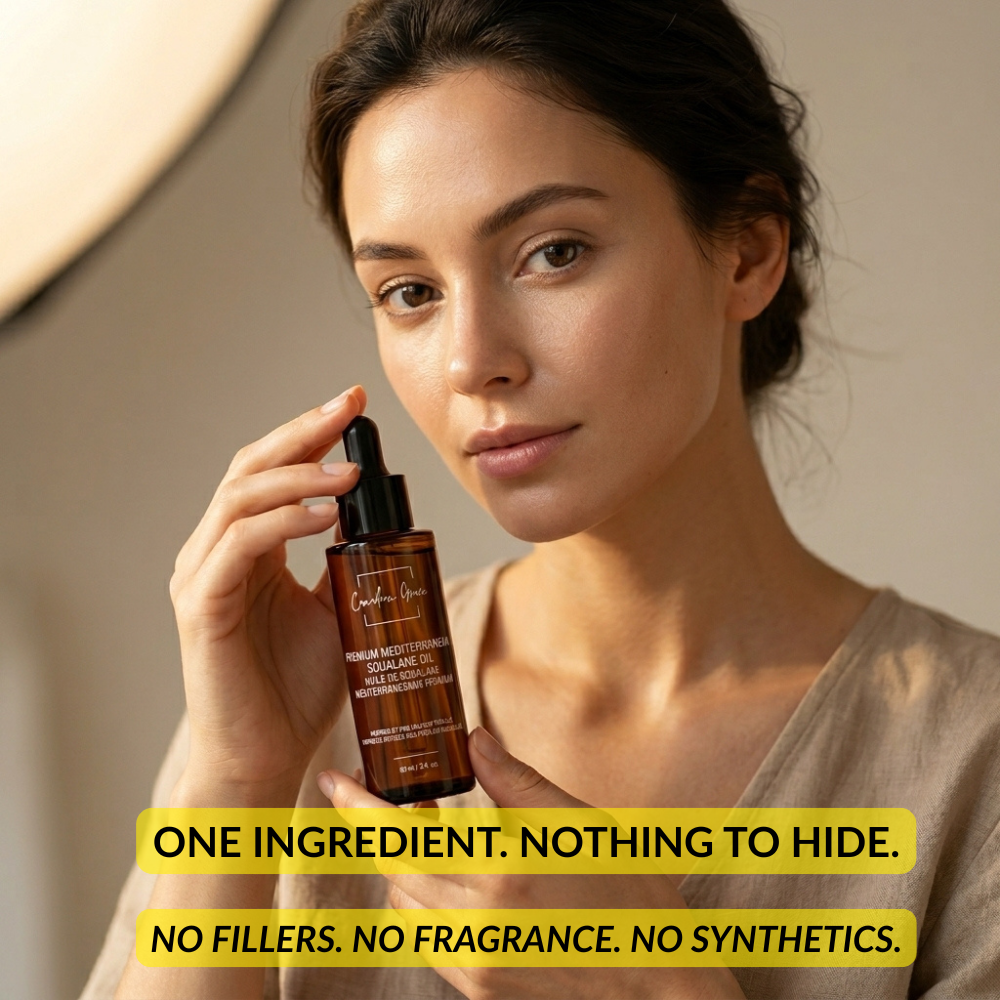 Canadian Grace Premium Mediterranean Squalane Oil | Pre-Makeup Ritual Oil for Smooth, Hydrated Skin