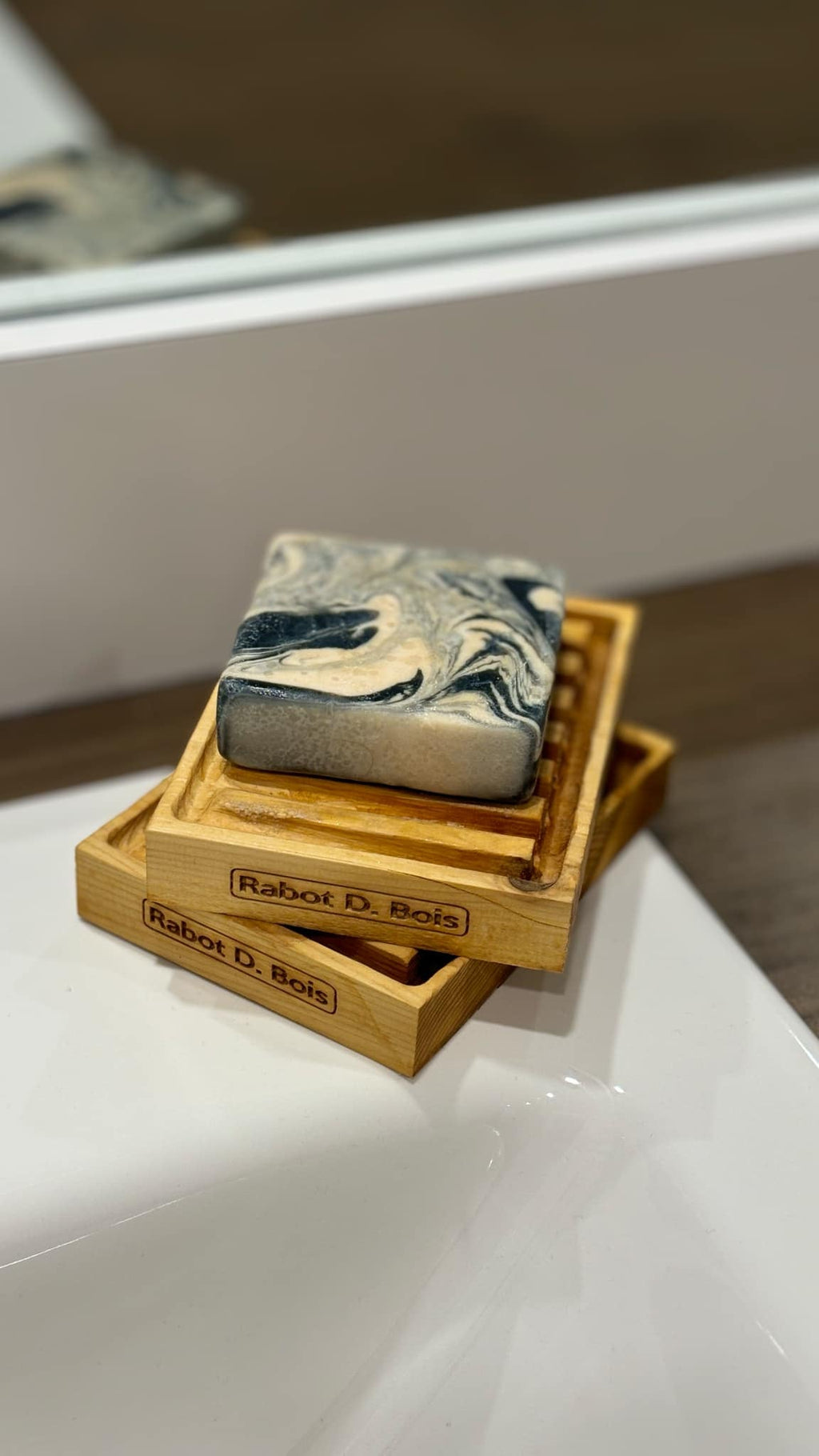 Wooden Soap Dish 'D-Coulé'