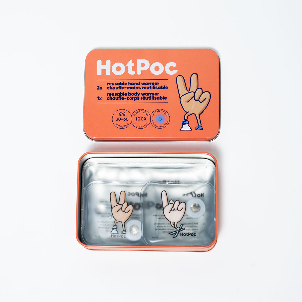 Ensemble HotPoc de chaufferettes réutilisables et écologiques pour mains et corps – Chaleur durable