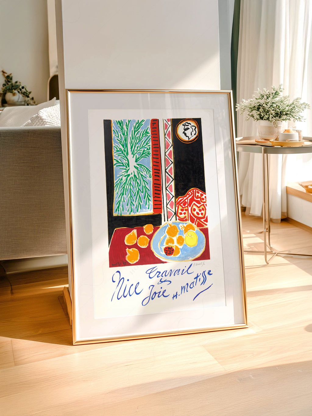Henri Matisse Nice Travail et Joie Art Print – Modern Wall Decor Poster