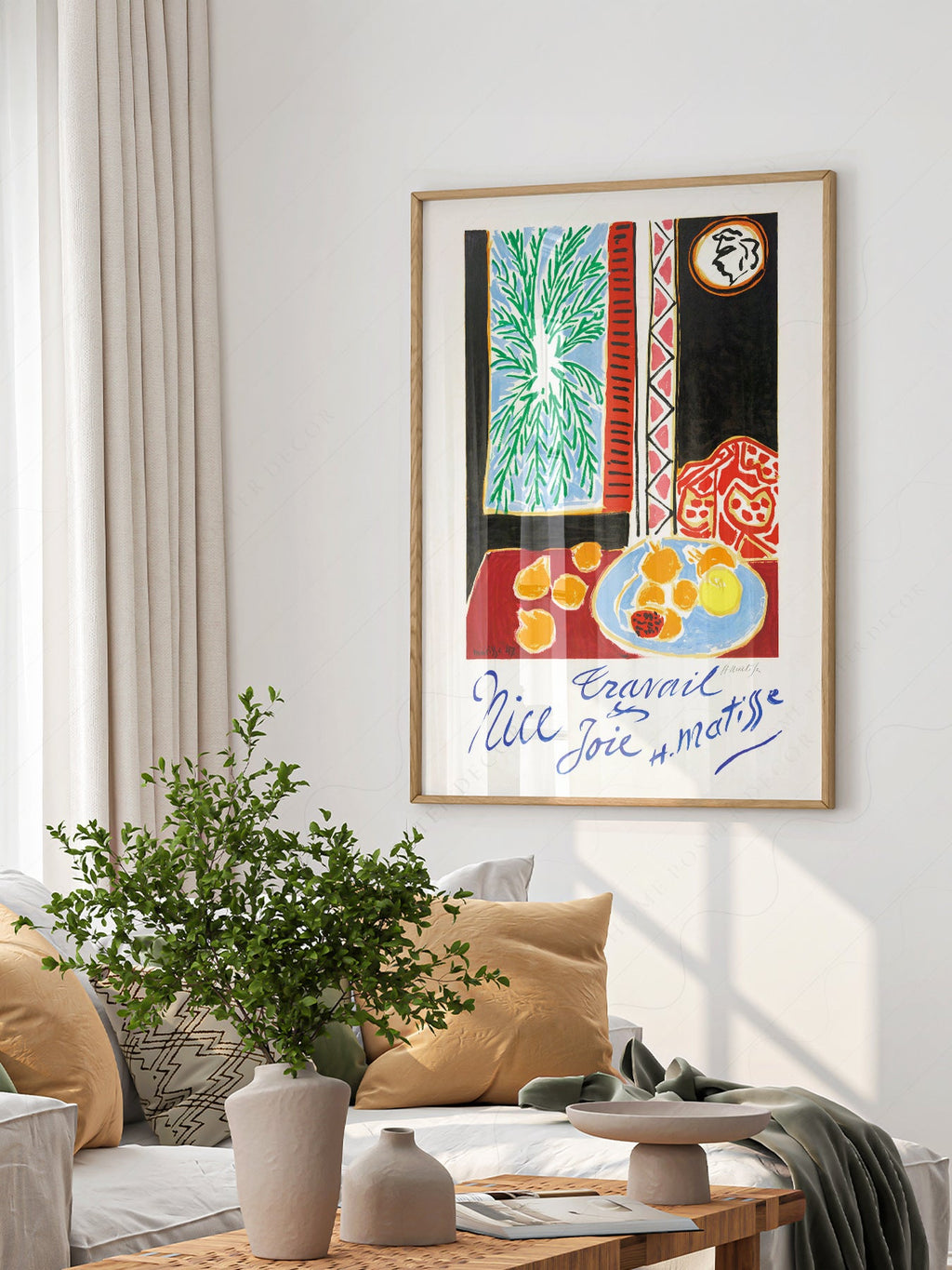 Henri Matisse Nice Travail et Joie Art Print – Modern Wall Decor Poster