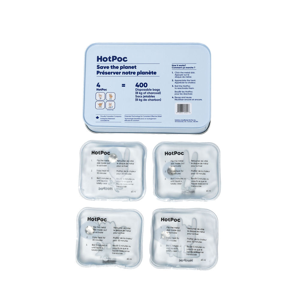 Hot Poc Eco-Friendly Reusable Hand Warmers (4-Pack)