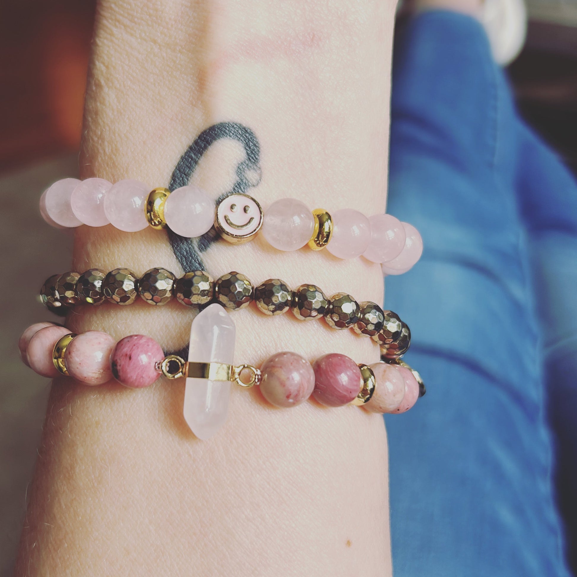 Rose Quartz Crystal Bracelet