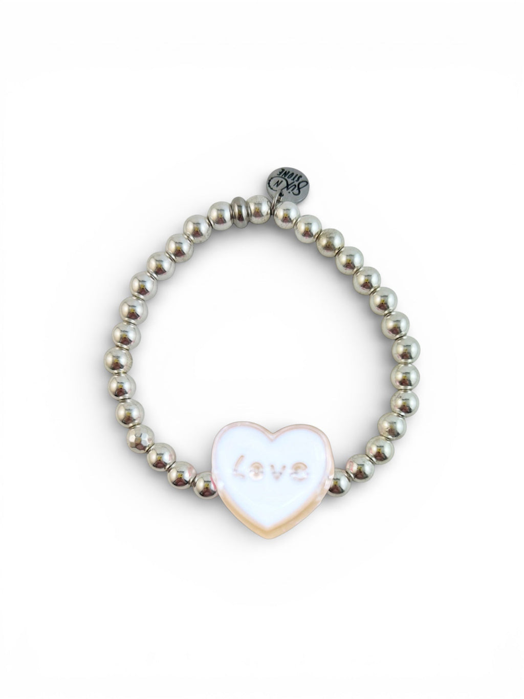 Bracelet à breloques en hématite - Argent