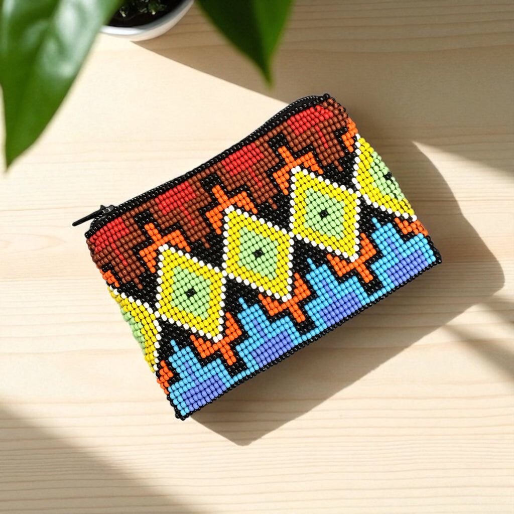 OLDTRIBES™ Geometric Beaded coin purse