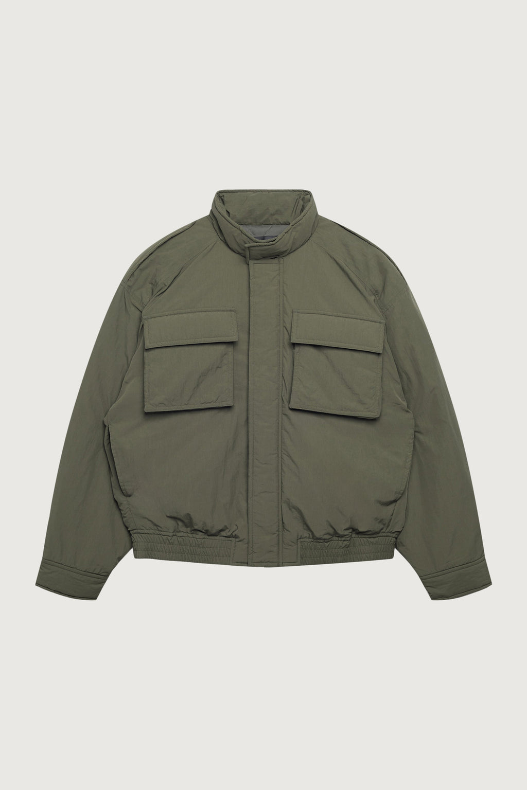 BLOUSON AVIATEUR SURDIMENSIONNÉ EN NYLON À MANCHES LONGUES | OAK + FORT