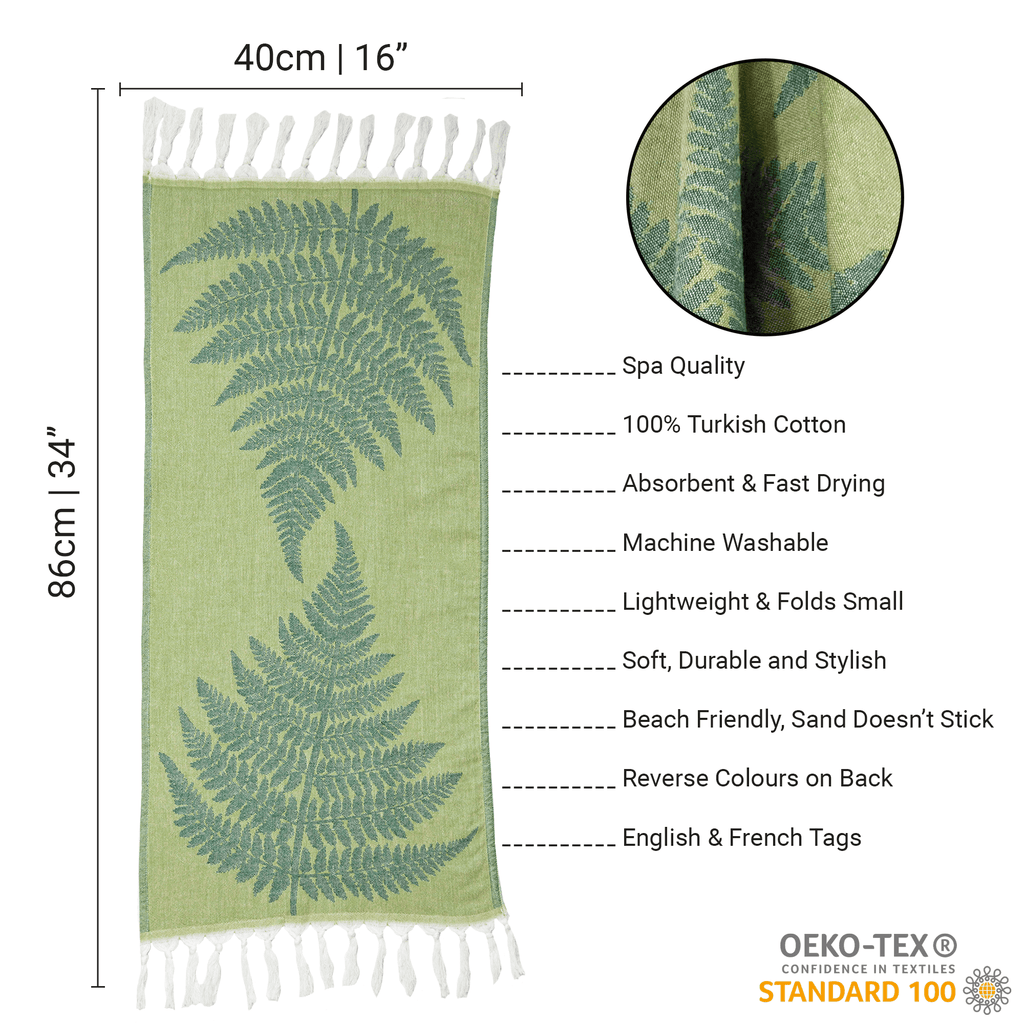 Turkish Towels Canada | Set in Fern Green