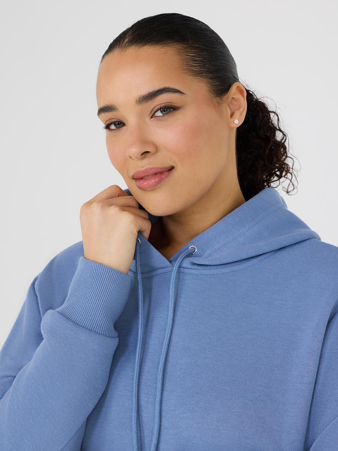 Sweat à capuche en polaire à taille