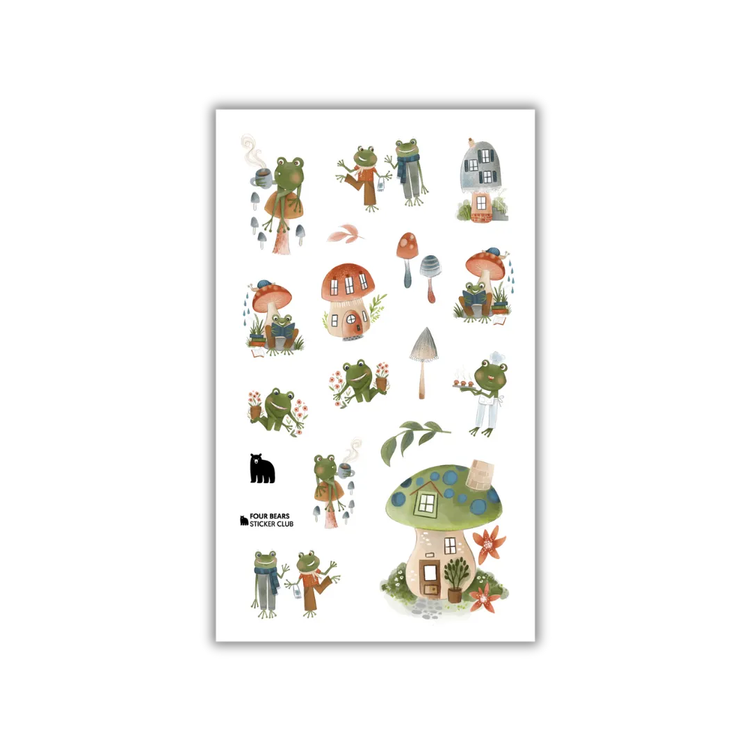 Toad-ally Spring - Four Bears Sticker Club