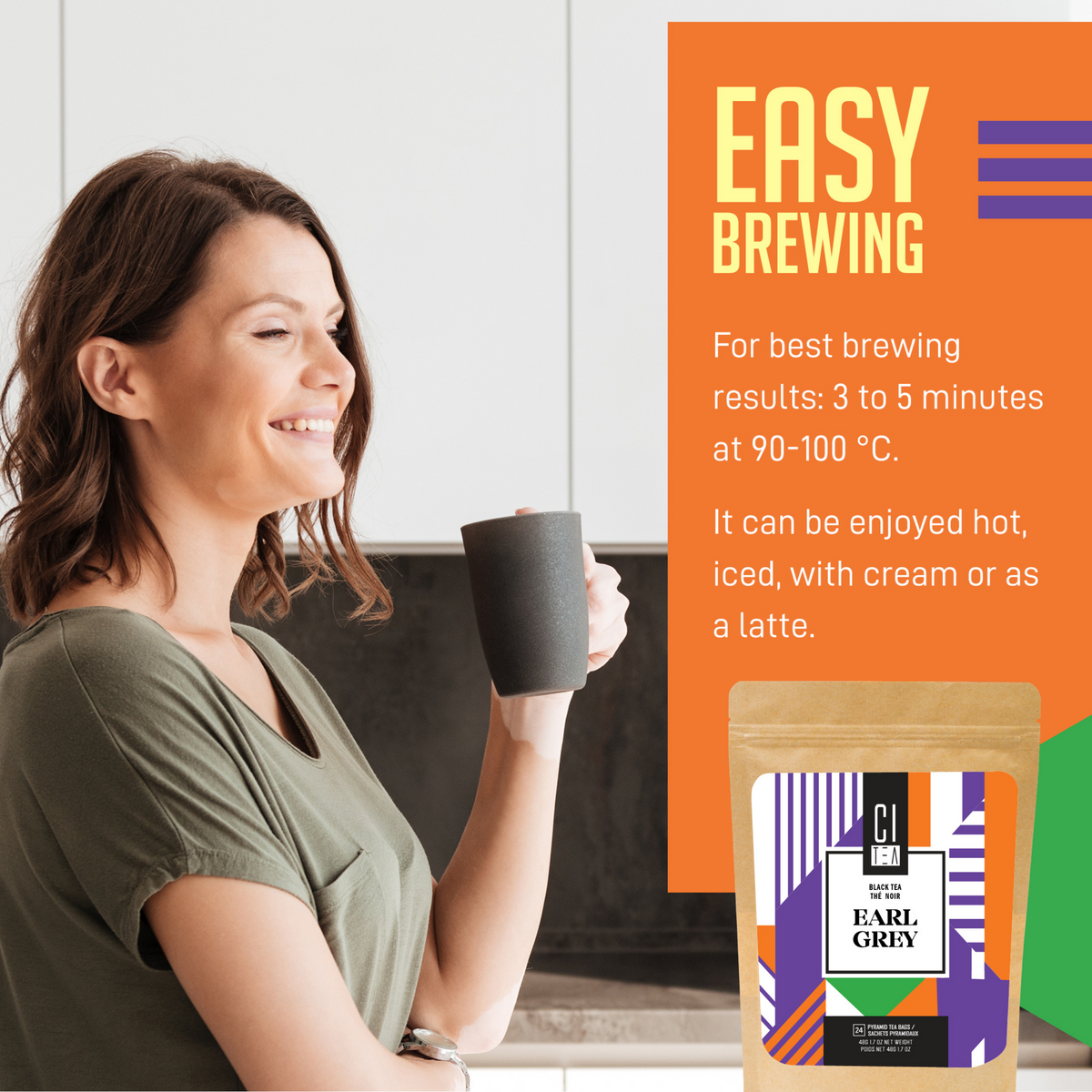 Earl Grey Black Tea Pyramid Tea Bags