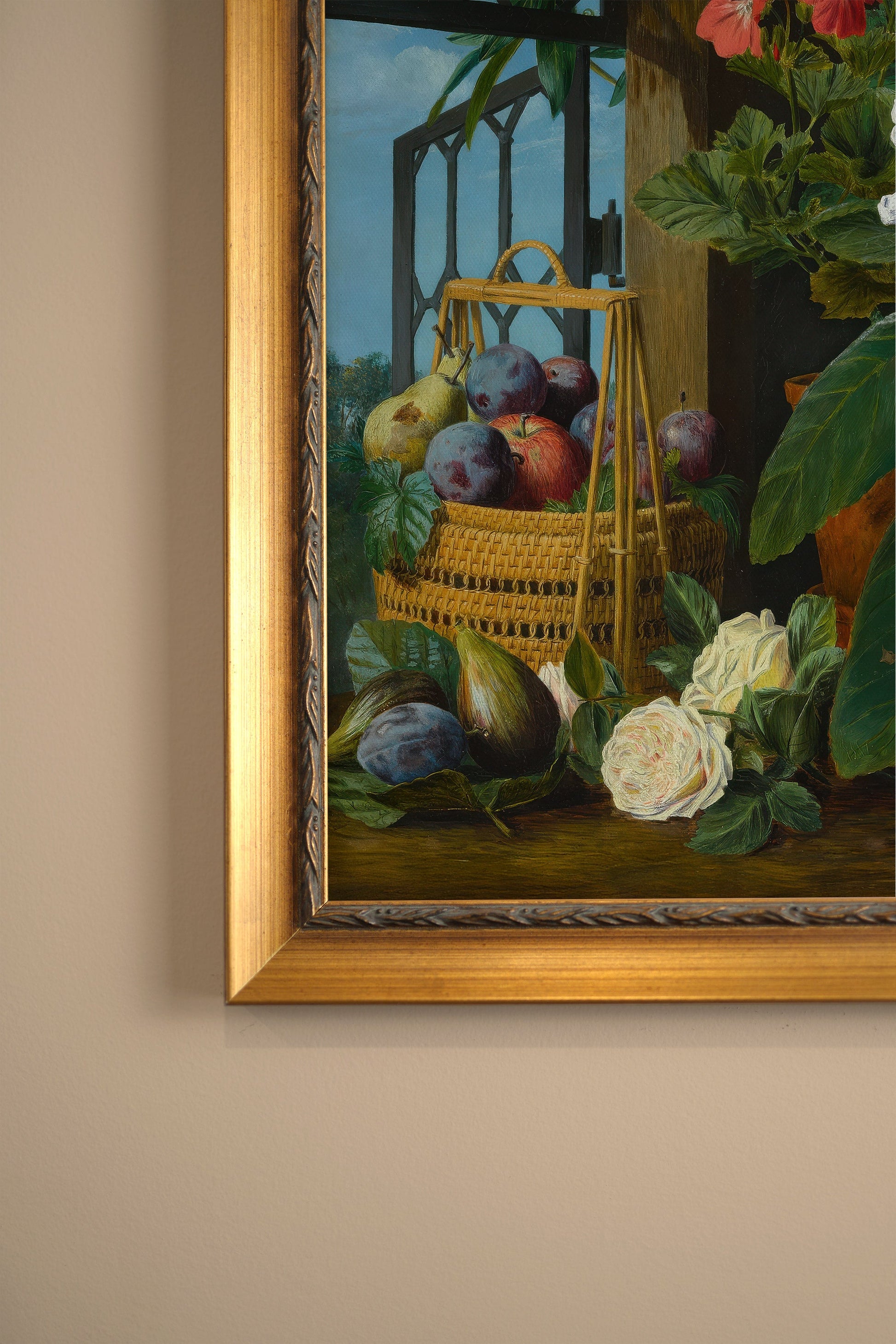 Summer Fruits, Vintage Frame Gold