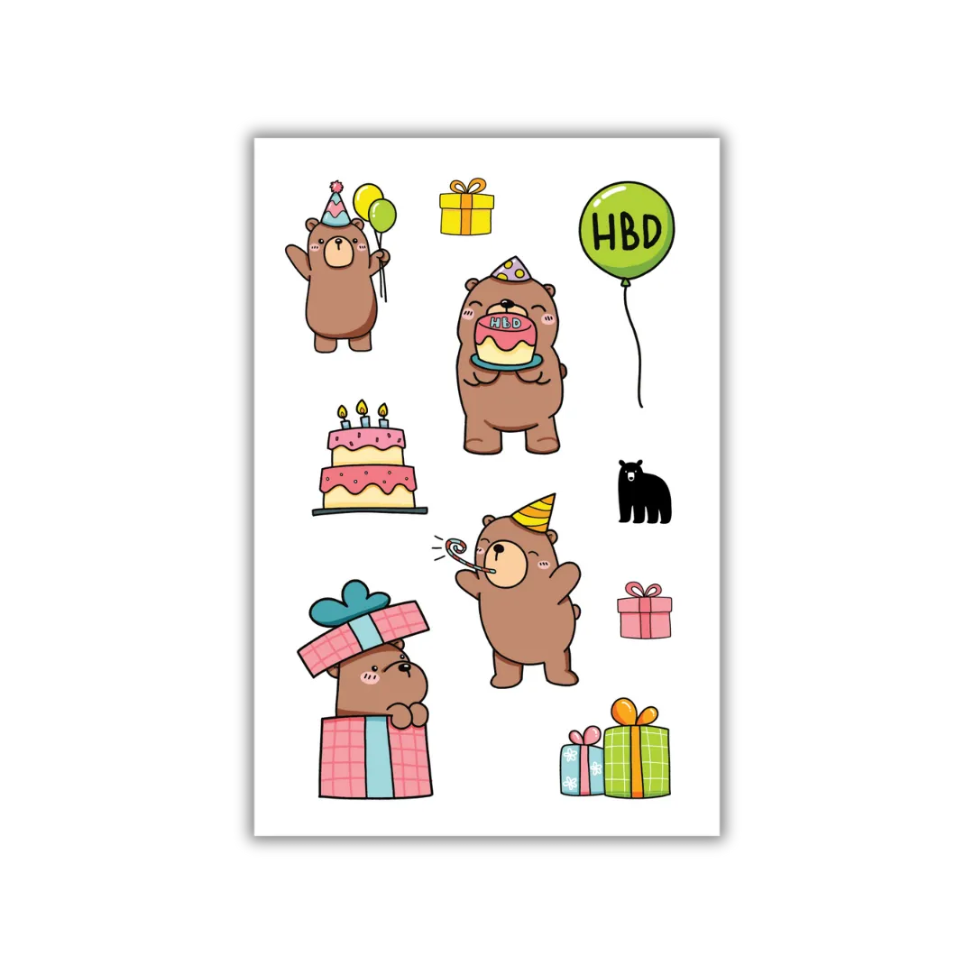Puffy Birthday Bears