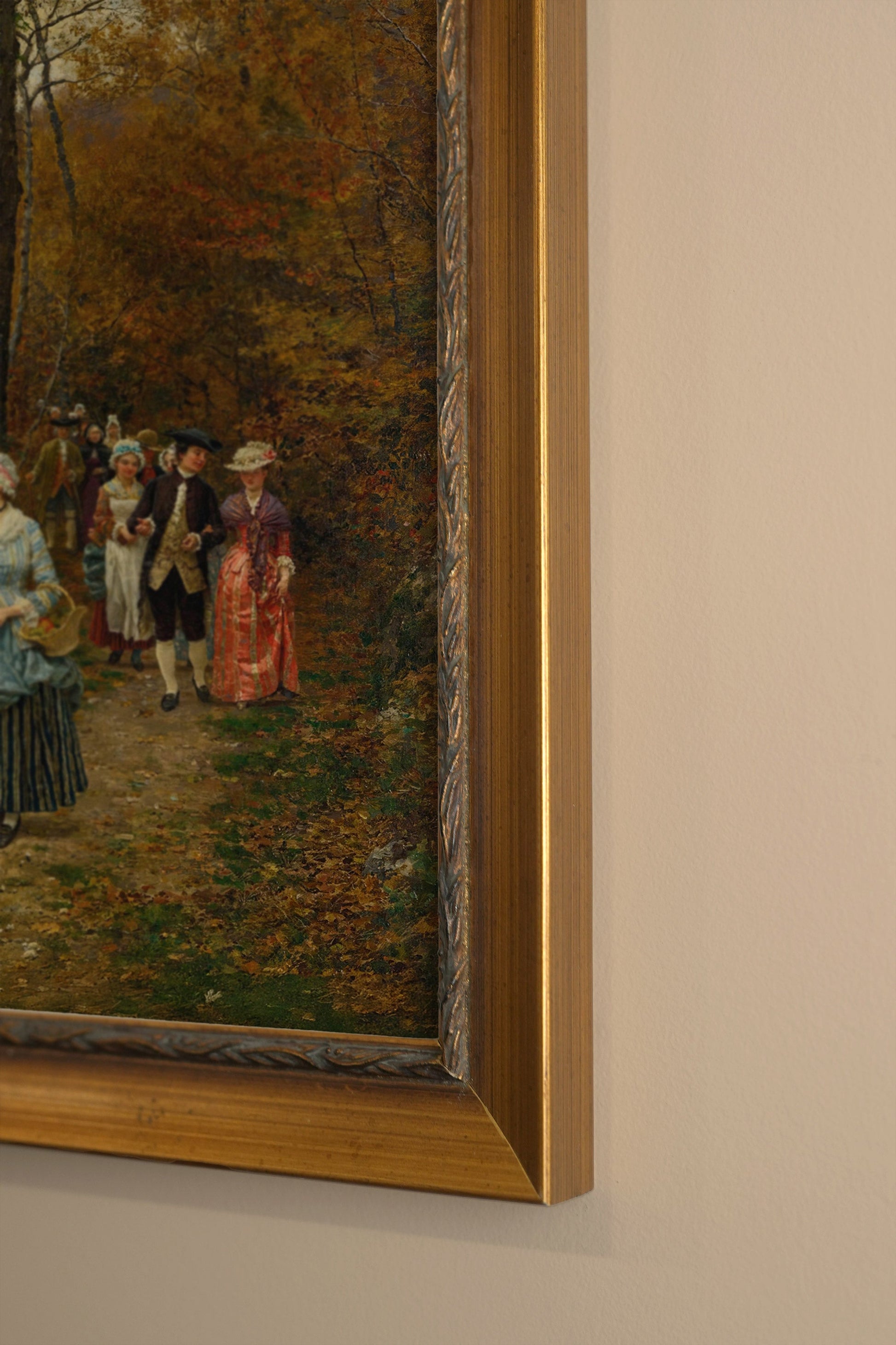 Autumn Stroll, Vintage Frame Gold