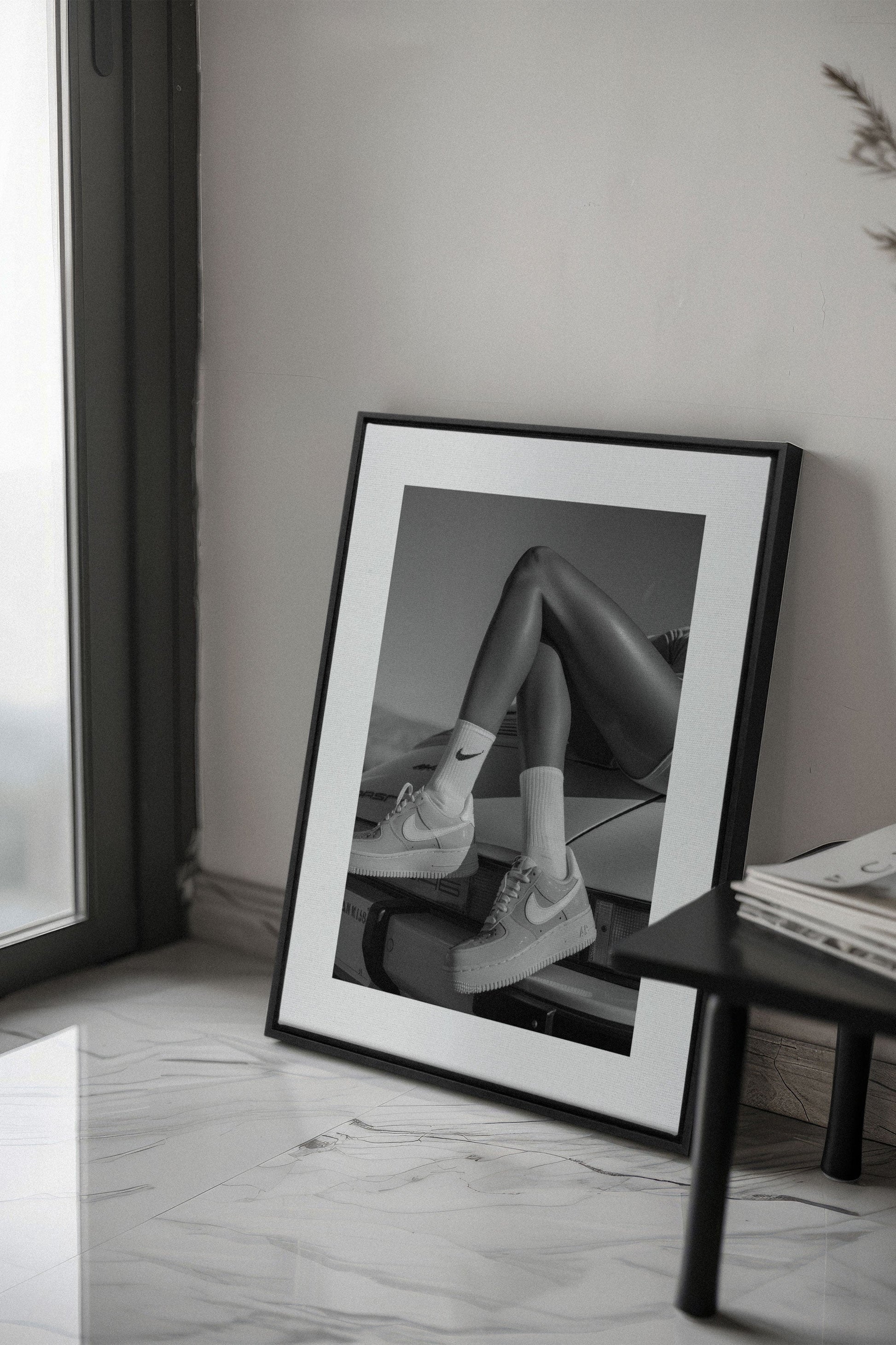 BLACK & WHITE BLISS, Stretched Canvas Artwork