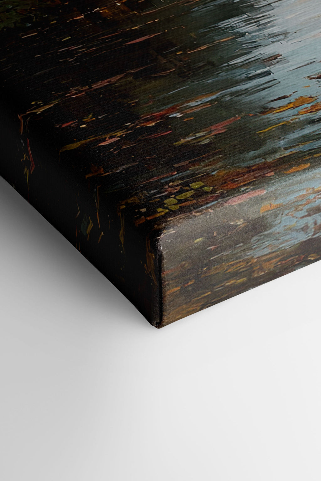 CANAL OF PETALS, Stretched Canvas Artwork