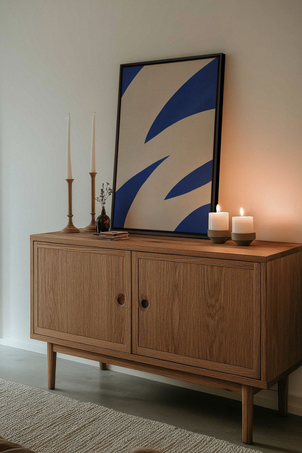 COBALT FLOW, Stretched Canvas Artwork