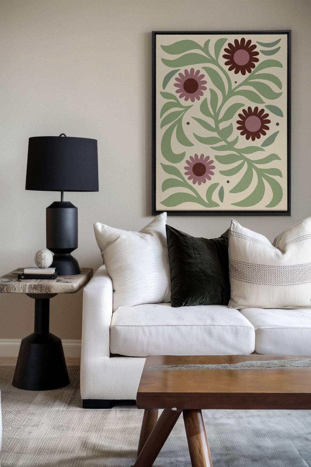 ROSY SPRIGS, Stretched Canvas Artwork