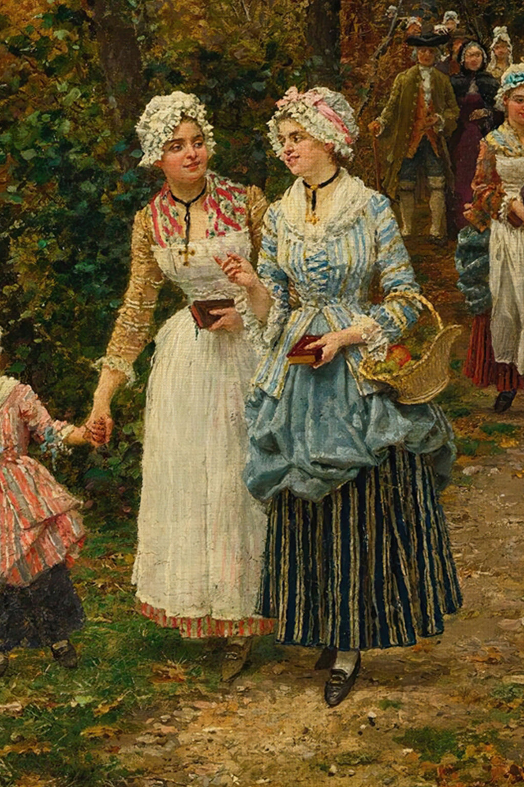 Autumn Stroll, Vintage Frame Gold