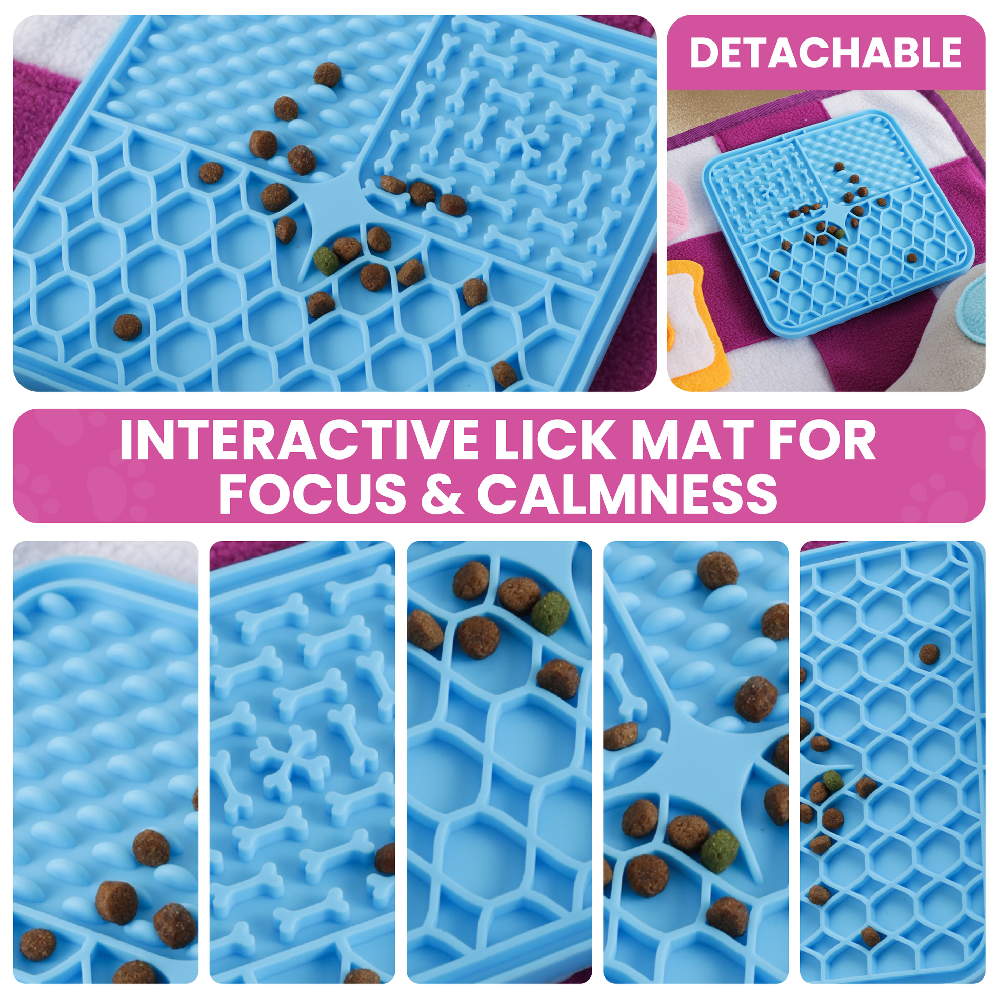 Tapis à renifler couineur pour chiens – Jeu interactif de recherche de nourriture, 61 cm