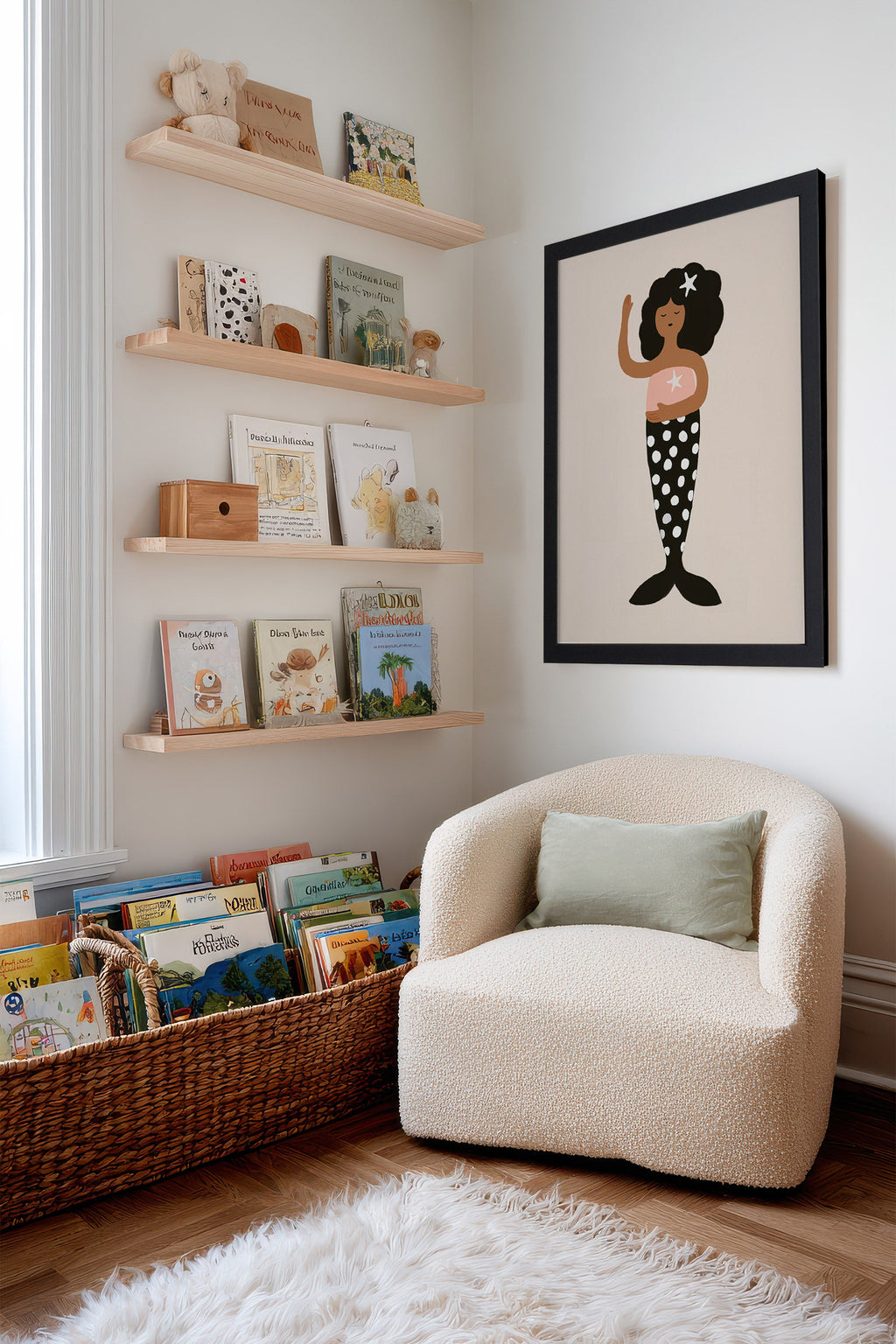 Starry Siren, Framed Stretched Canvas