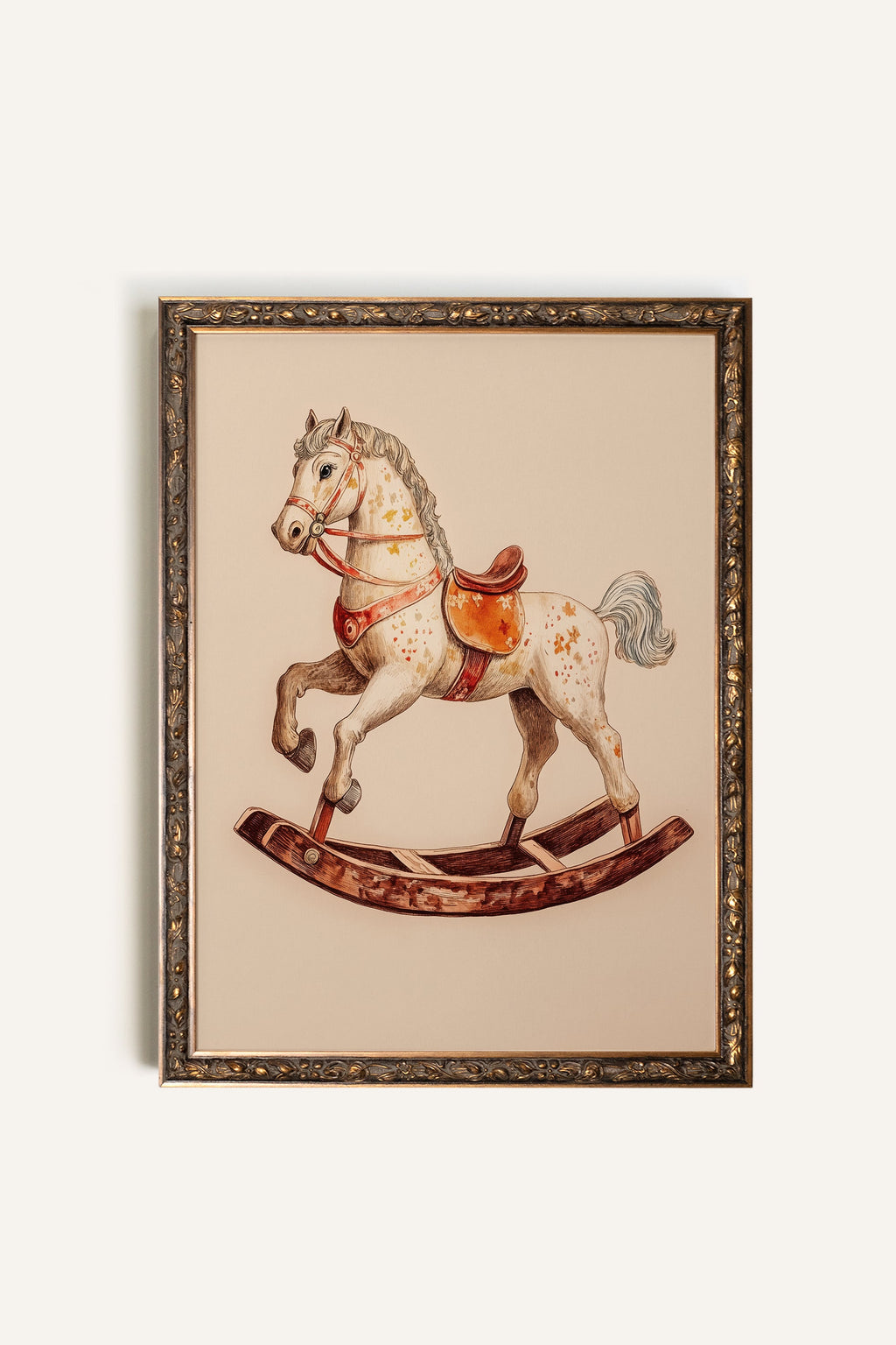 Vintage Bronze Rocking Horse