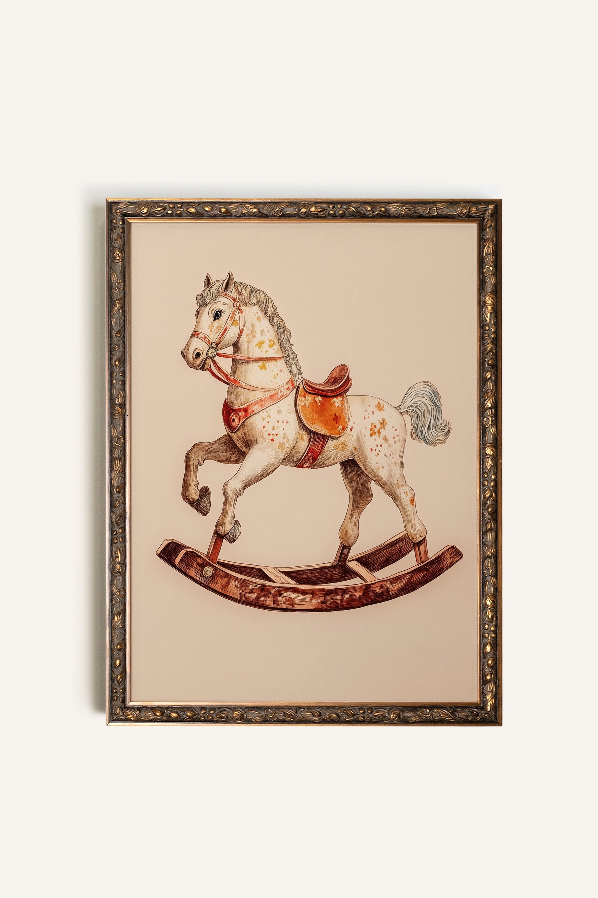 Vintage Bronze Rocking Horse