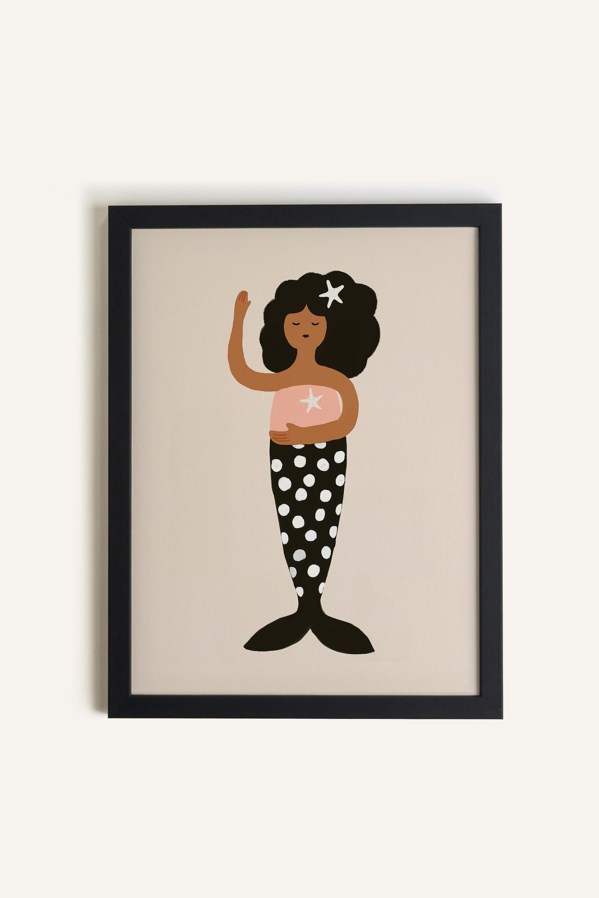 Starry Siren, Framed Stretched Canvas