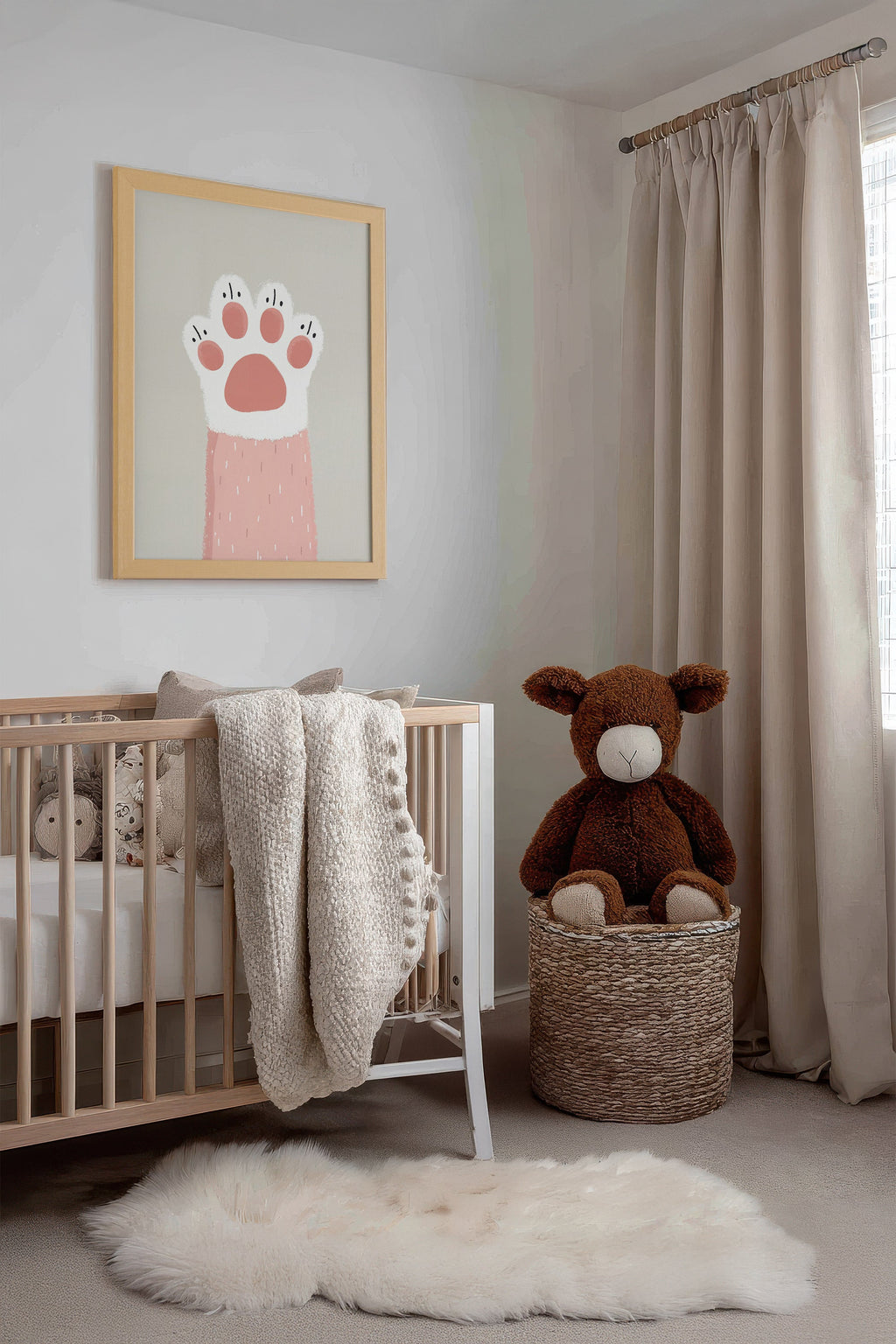 Soft Paw, Framed Rigid Canvas