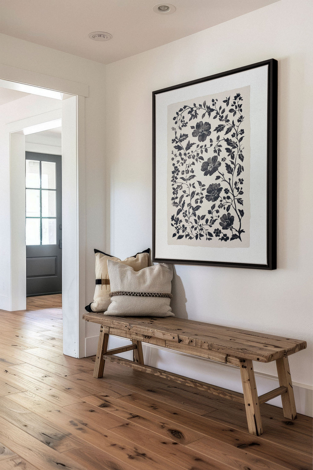 Floral Shadow, Stretched Canvas Artwork