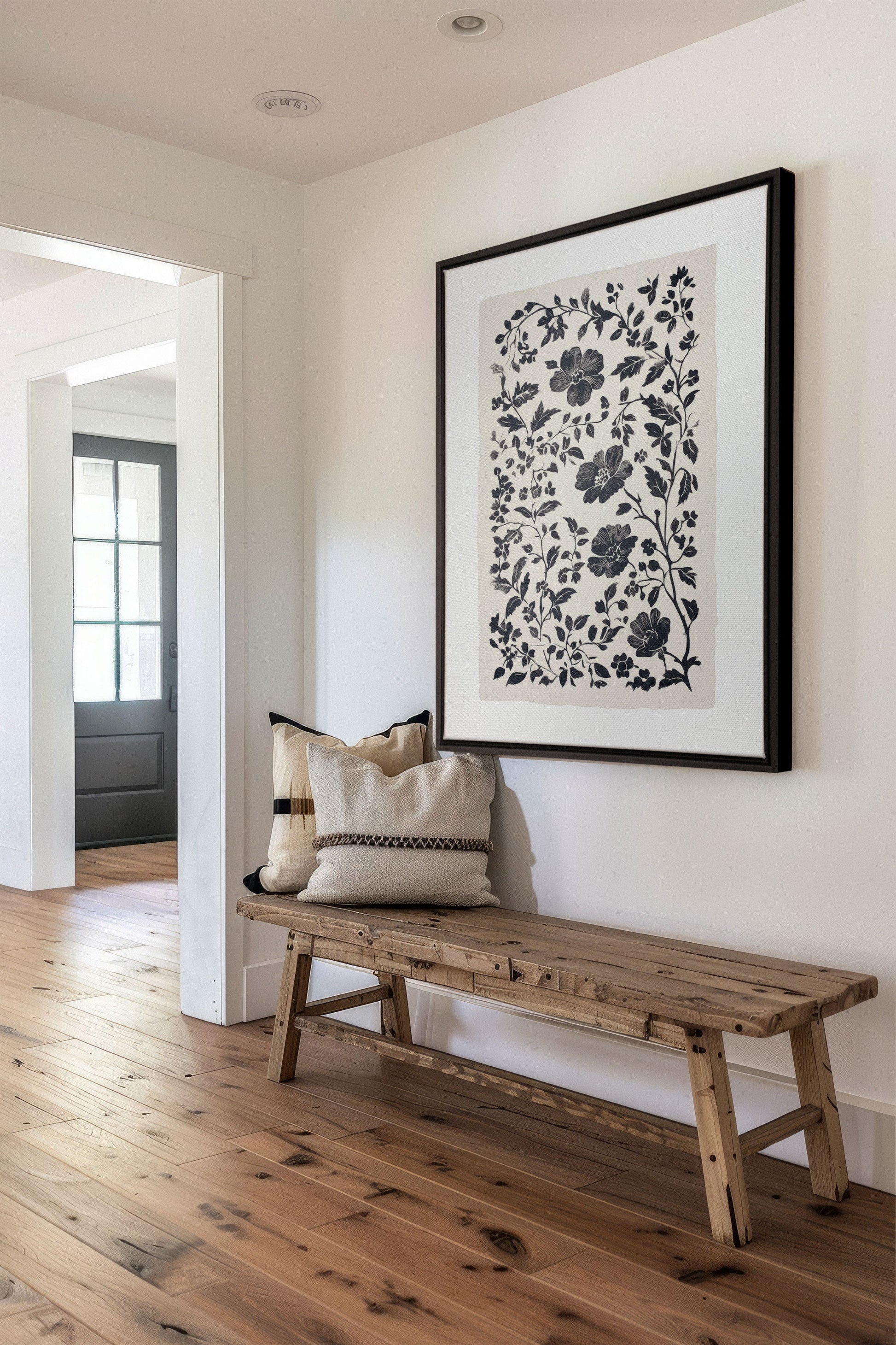 Floral Shadow, Stretched Canvas Artwork