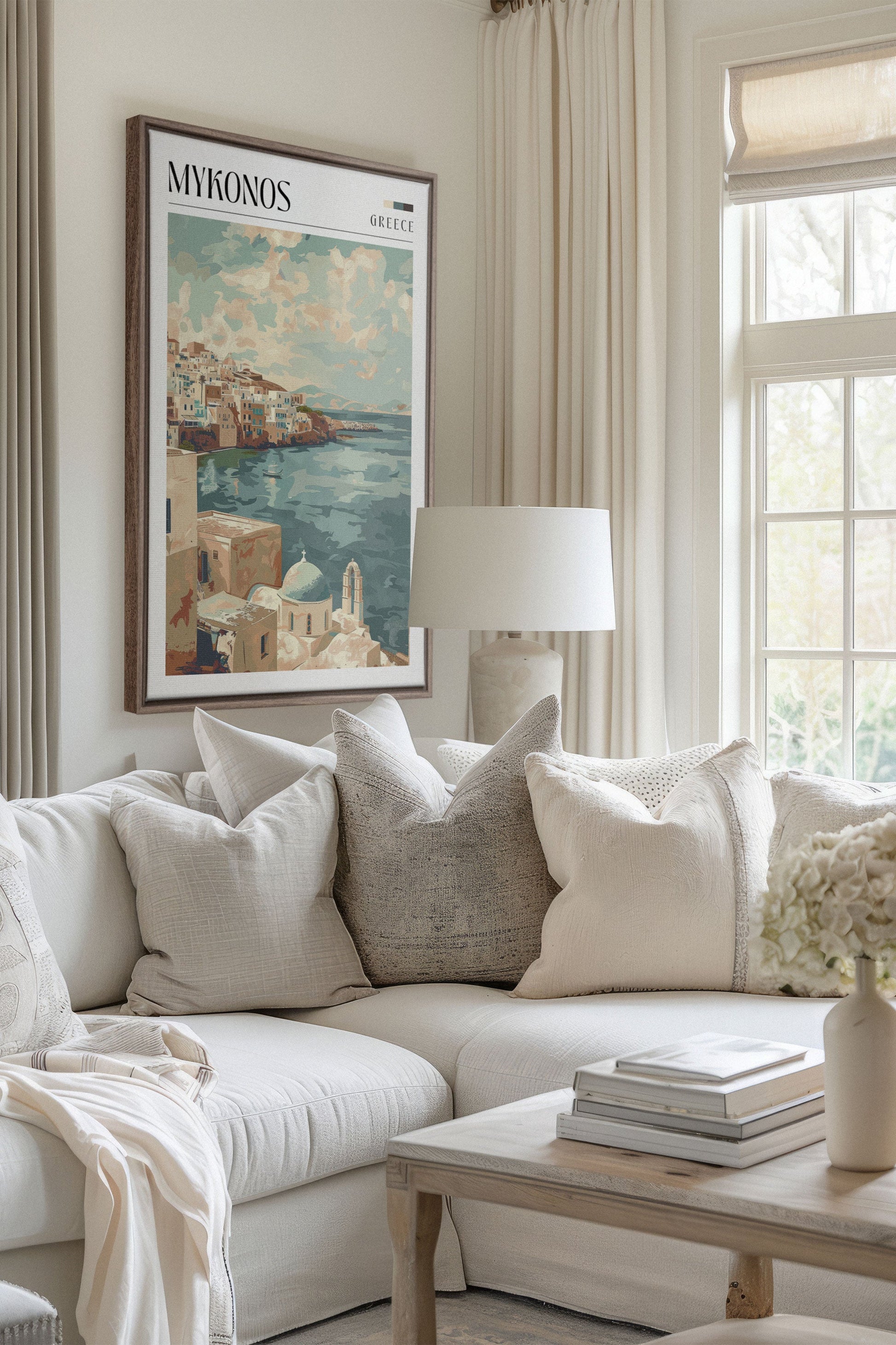 Mykonos, Stretched Canvas Artwork