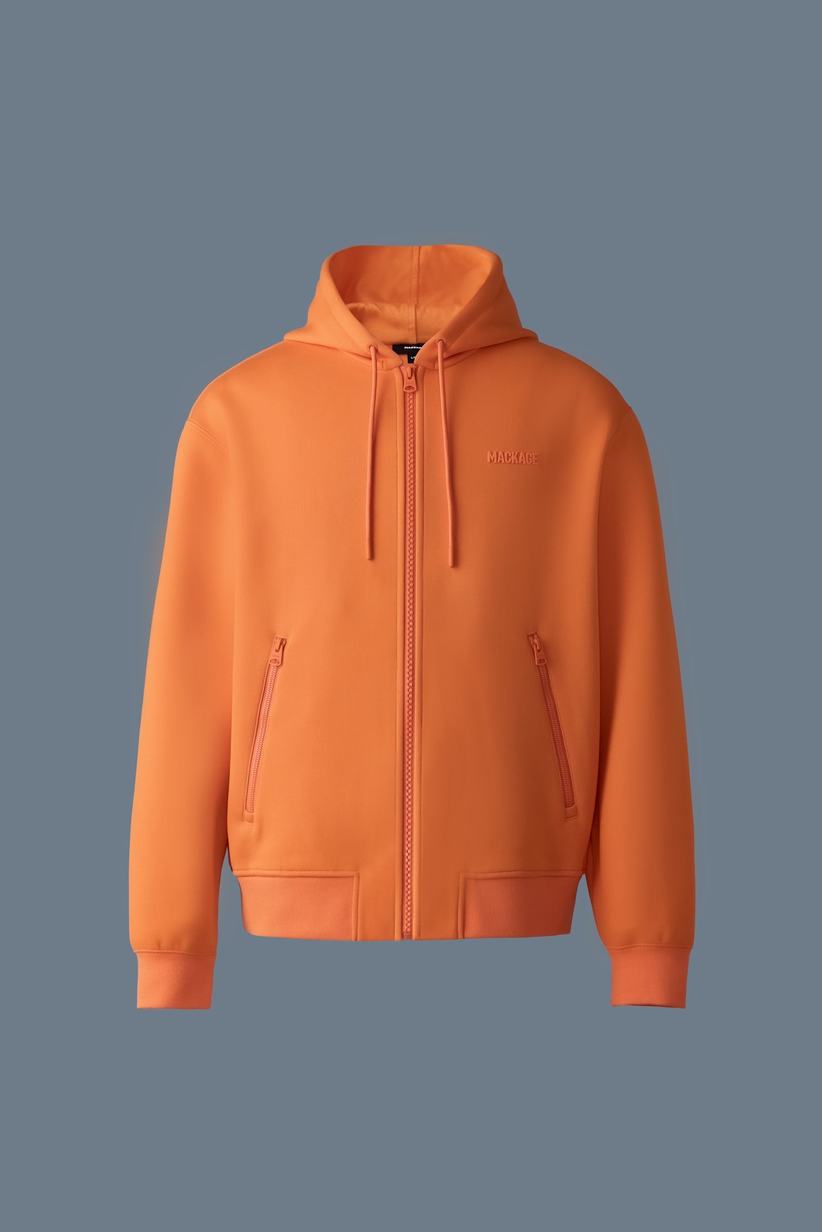 Sweat à capuche zippé en jersey double face KRYSTOS