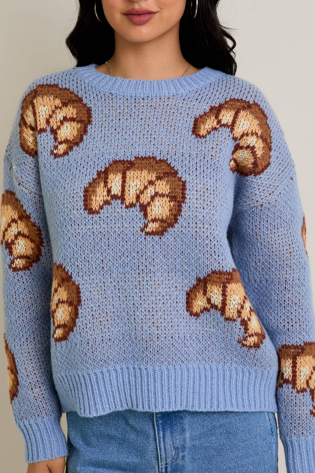 Croissant Crewneck Sweater